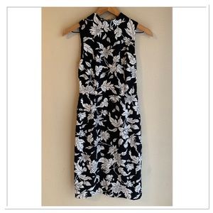 Lulu’s Carriage Tour Floral Sleeveless Dress Black White Size Extra Small